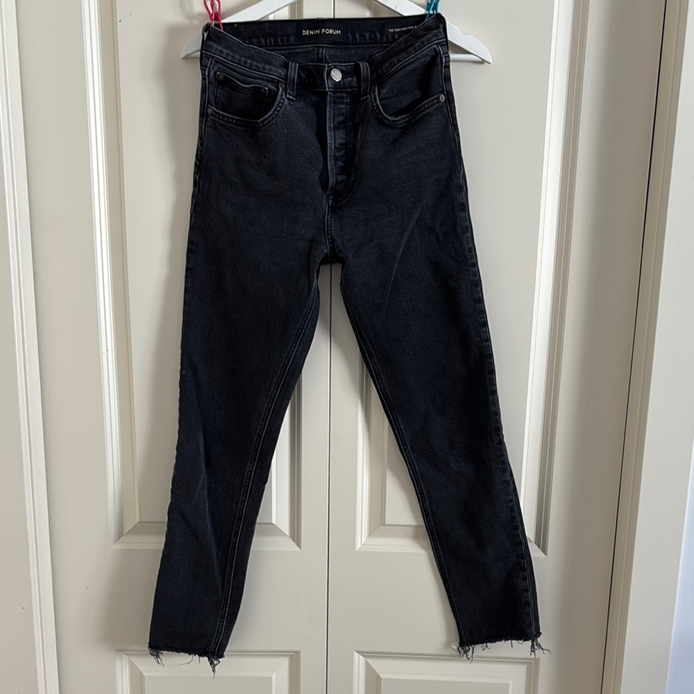 Denim Forum Women's Black Skinny Jeans